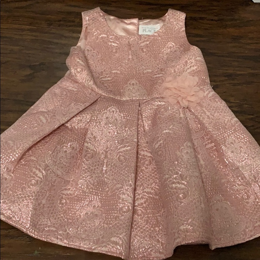 Light pink metallic dress